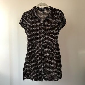 H&M Divided Deer Print Button Down Dress